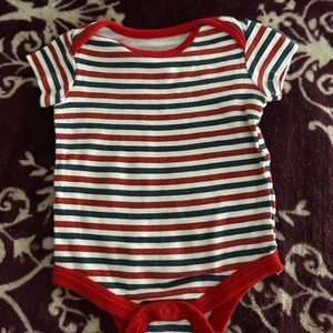 Baby Starters Red and Blue Striped Bodysuit